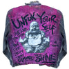 UFY Buddha Handpainted Black Denim Jacket