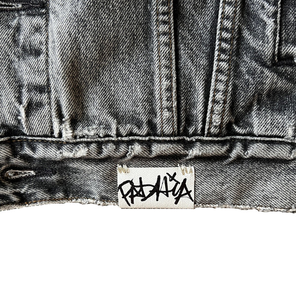 UFY Buddha Handpainted Black Denim Jacket
