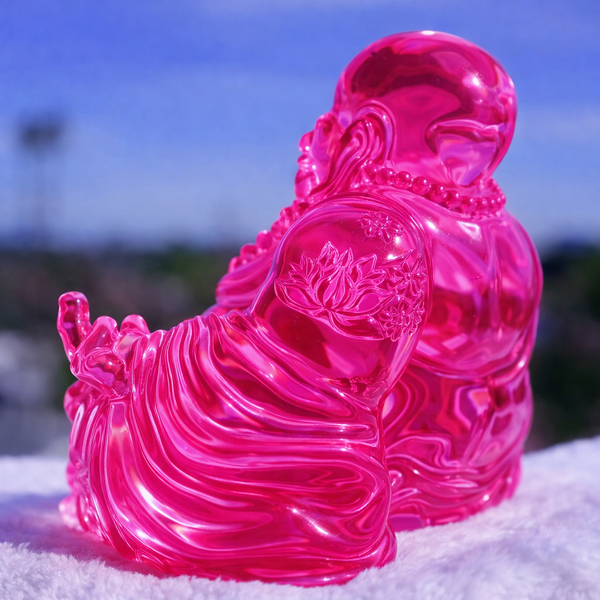 12" Gangsta Buddha Sculpture- Hot Pink