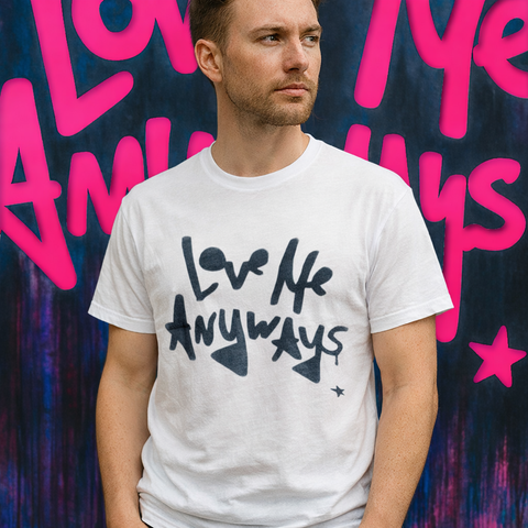 Love Me Anyways Unisex Handpainted Spray Tee