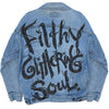 Filthy Glittering Soul Denim Jacket- Black Indigo