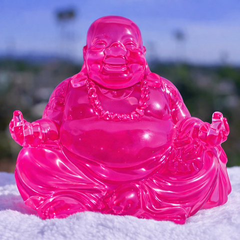 12" Gangsta Buddha Sculpture- Hot Pink