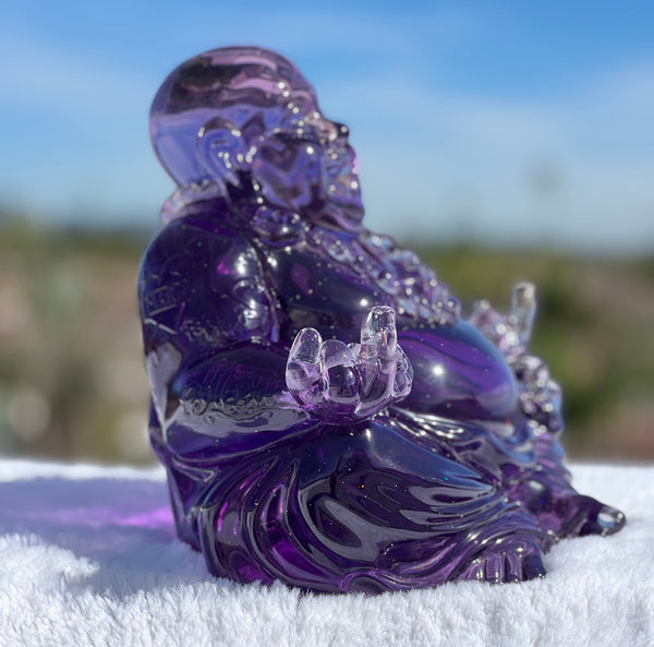 12" Gangsta Buddha Sculpture- Purple