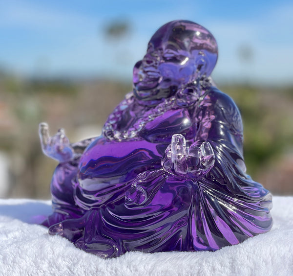 12" Gangsta Buddha Sculpture- Purple