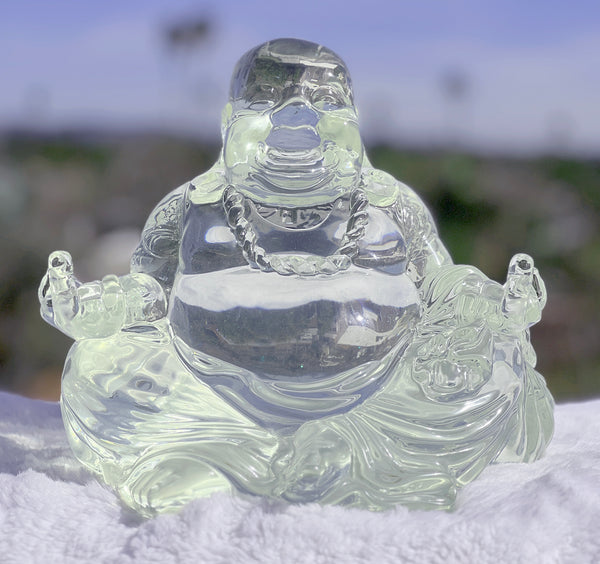 12" Gangsta Buddha Sculpture- Clear