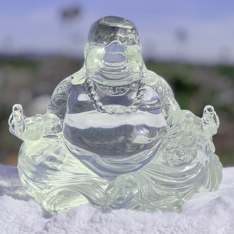 12" Gangsta Buddha Sculpture- Clear