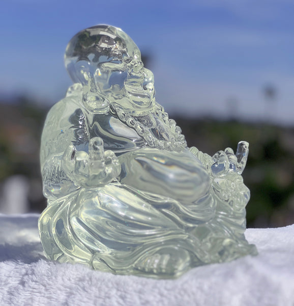 12" Gangsta Buddha Sculpture- Clear
