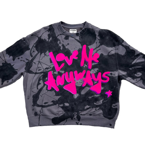 Love Me Anyways Unisex Handpainted Splat Sweatshirt