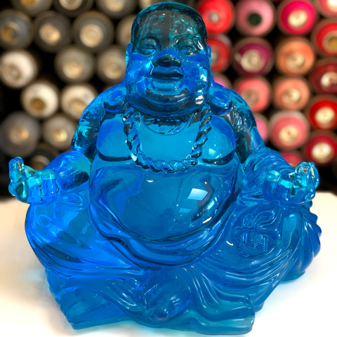 12" Gangsta Buddha Sculpture- Blue